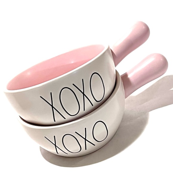 Rae Dunn Dining Rae Dunn Xoxo Ceramic Bowls With Handles Set Of Two